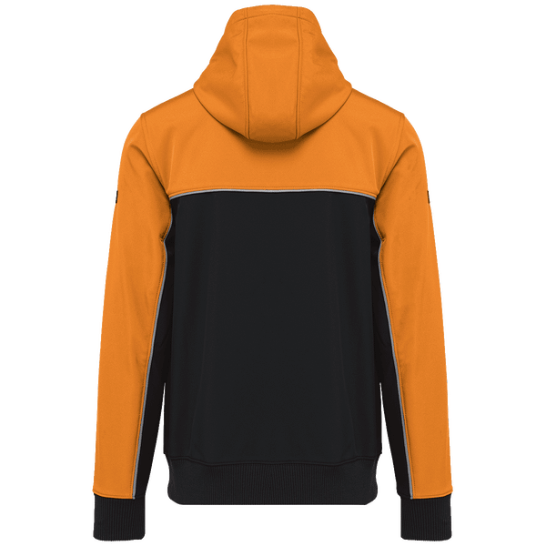 Veste softshell 3 couches bicolore unisexe dos Black / Orange