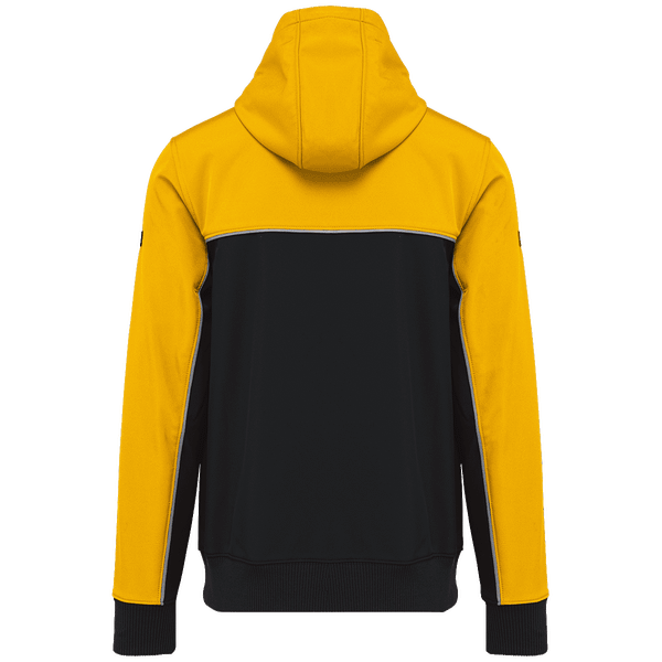 Veste softshell 3 couches bicolore unisexe dos Black / Yellow