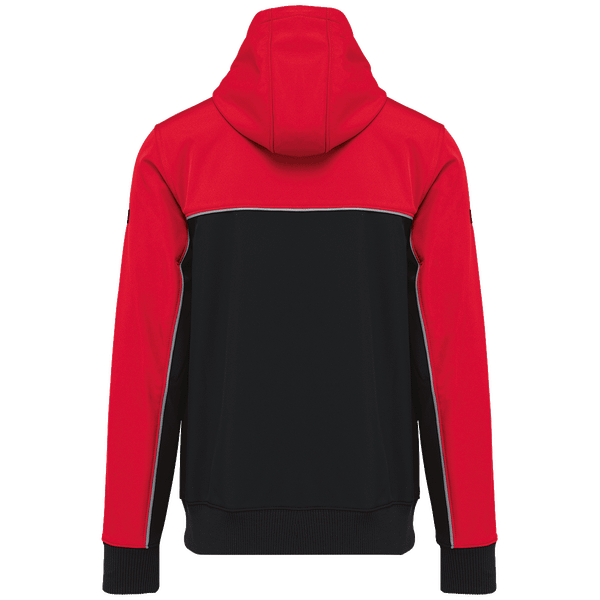Veste softshell 3 couches bicolore unisexe dos Black / Red
