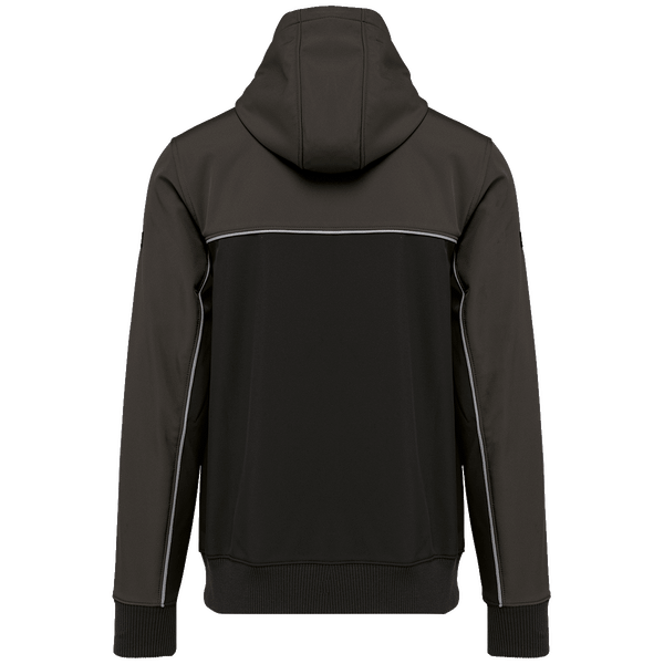 Veste softshell 3 couches bicolore unisexe dos Black / Dark Grey