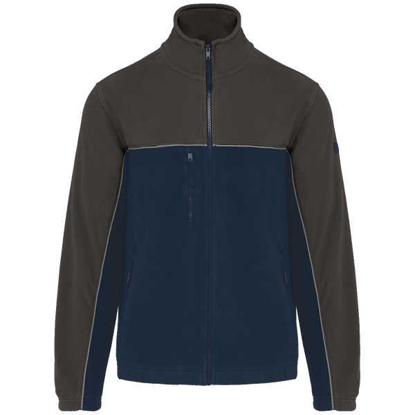 Veste micropolaire bicolore ecoresponsable unisexe plexus Navy / Dark Grey