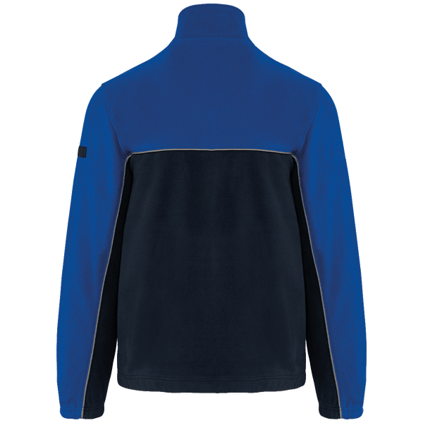 Veste micropolaire bicolore ecoresponsable unisexe dos Navy / Royal Blue