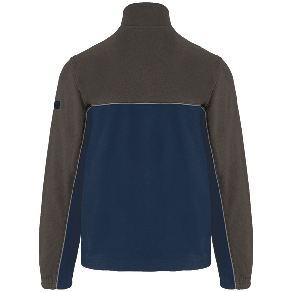 Veste micropolaire bicolore ecoresponsable unisexe dos Navy / Dark Grey