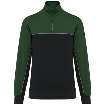 Sweat-shirt écoresponsable col zippé unisexe à personnaliser
