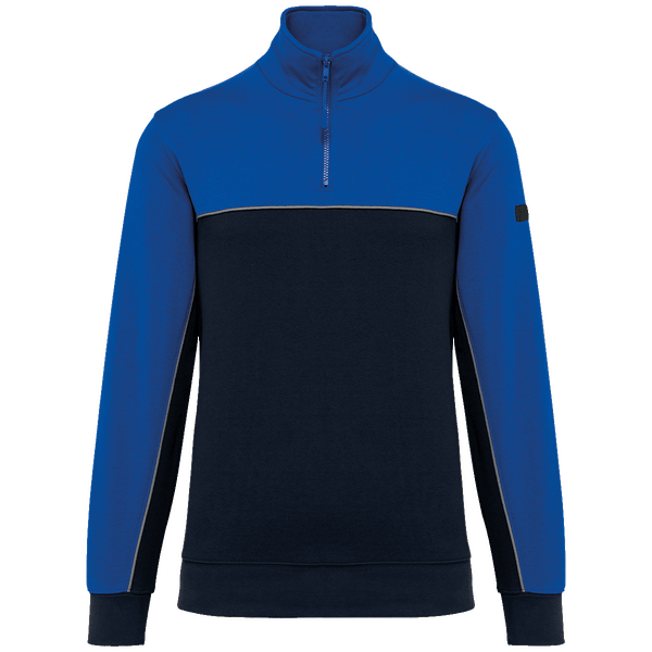 Sweat shirt ecoresponsable col zippe unisexe plexus Navy / Royal Blue