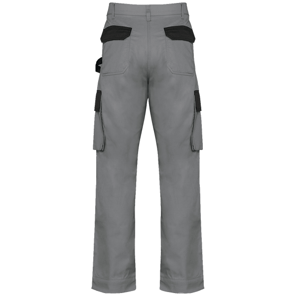 Pantalon de travail bicolore homme dos Silver / Black
