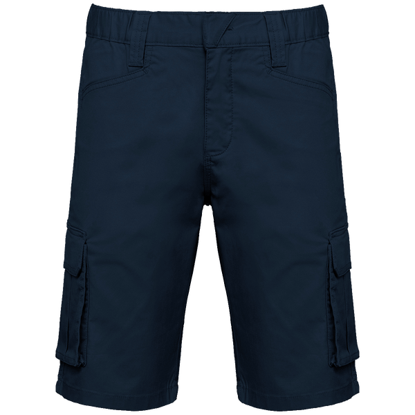 Bermuda multipoches ecoresponsable homme face Navy