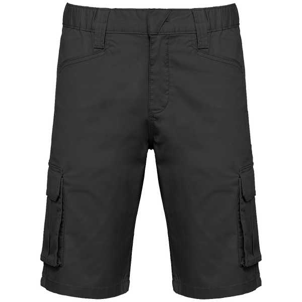 Bermuda multipoches ecoresponsable homme face Dark Grey