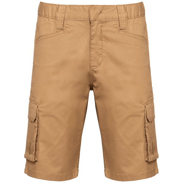 Bermuda multipoches ecoresponsable homme face Camel