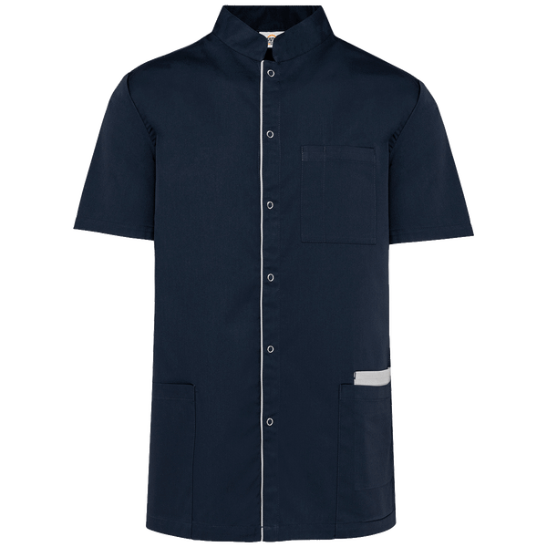 Blouse Médicale Polycoton Avec Boutons-Pression Homme À Personnaliser Navy