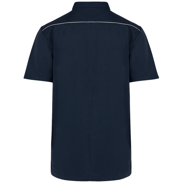 Blouse polycoton avec boutons pression homme dos Navy