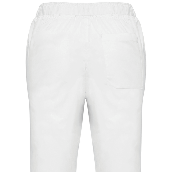 Pantalon polycoton femme dos White