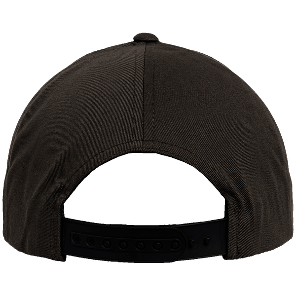 Casquette classique snapback 5 panneaux dos black