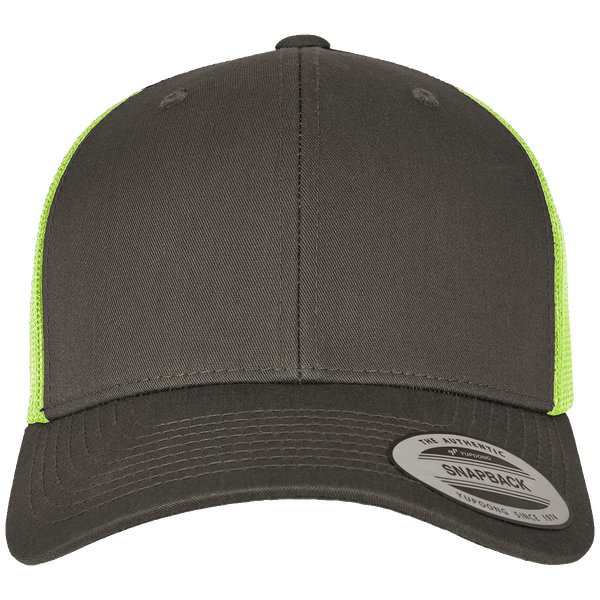 Casquette snapback trucker bicolore plexus charcoal / neon green