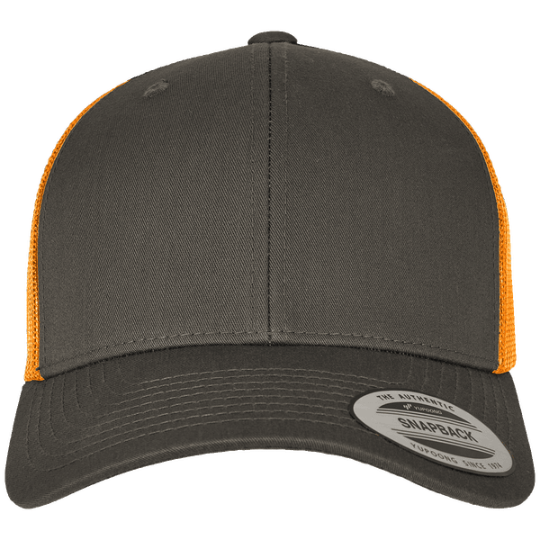 Casquette snapback trucker bicolore plexus charcoal / neon orange