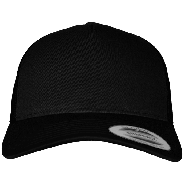 Casquette retro truker 5 panneaux plexus black