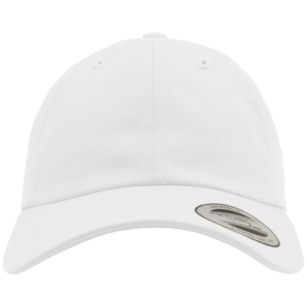 Casquette profil bas en coton serge plexus white