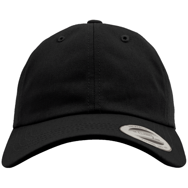 Casquette profil bas en coton serge plexus black