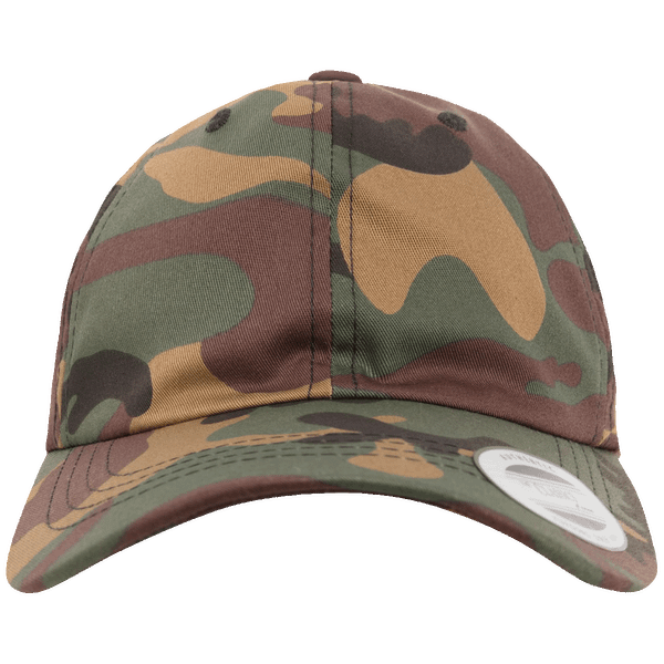 Casquette profil bas en coton serge plexus green camo