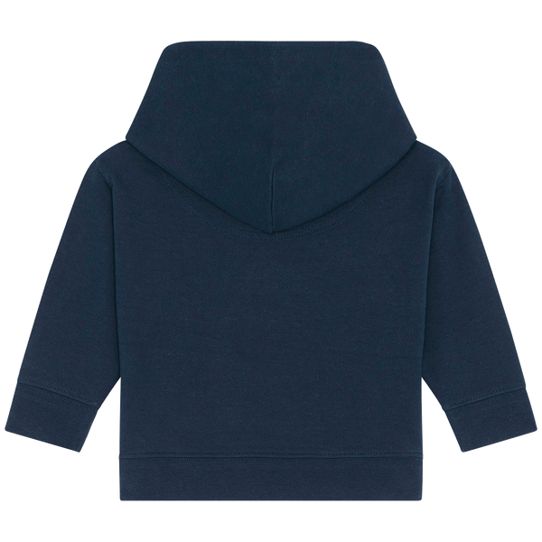 Sweat shirt a capuche bebe baby cruiser dos French Navy