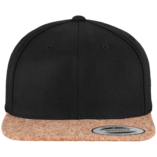 Snapback Kappe Mit Korkschirm black