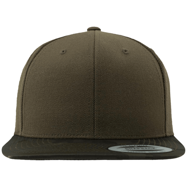 Snapback Kappe Mit Camouflage-Schirm olive camo