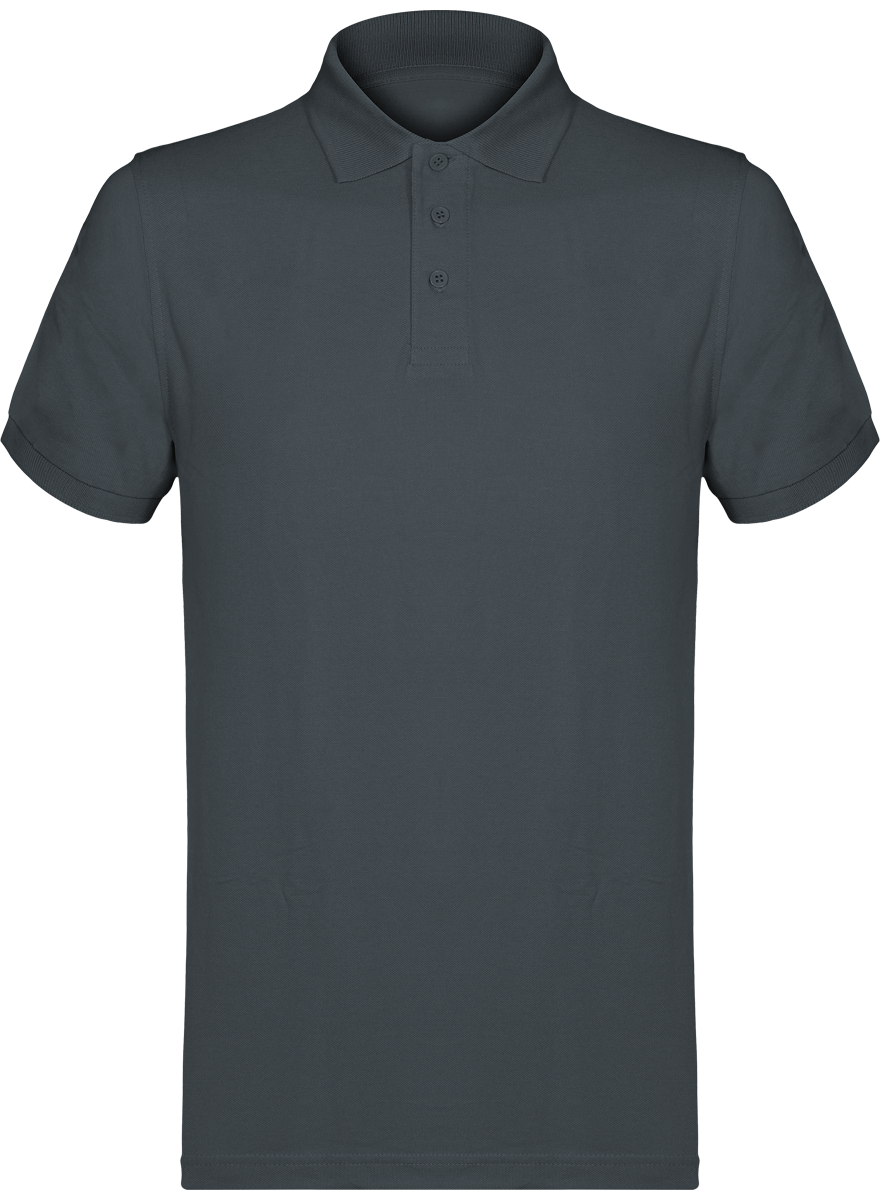 Pique Mesh Polo Shirt For Men Dark Grey