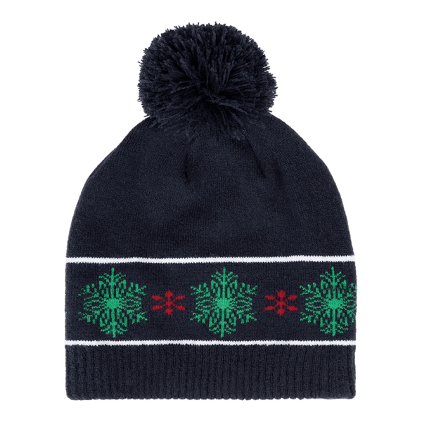 Bonnet motif de noel plexus Night Navy