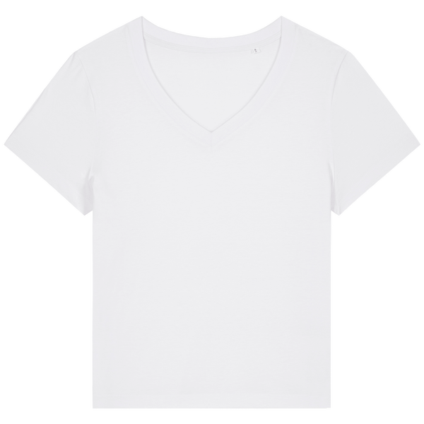 T shirt col v femme stella isla plexus White