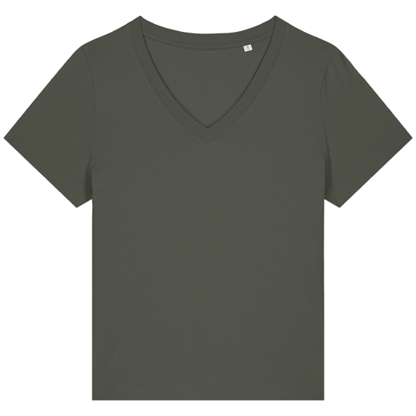 T shirt col v femme stella isla plexus Khaki