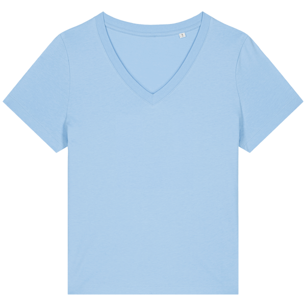 T shirt col v femme stella isla plexus Blue Soul