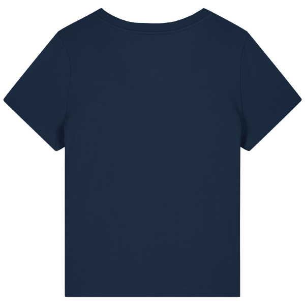 T shirt col v femme stella isla dos French Navy