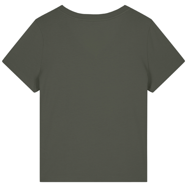 T shirt col v femme stella isla dos Khaki