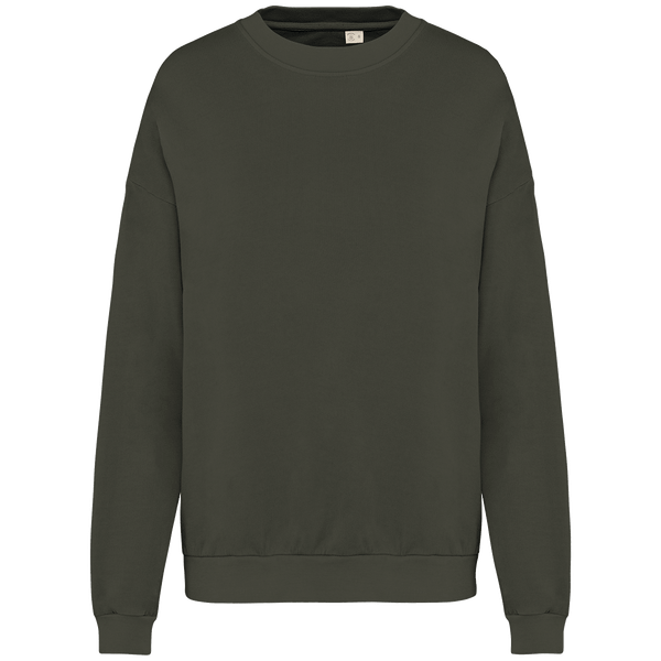 Sweatshirt oversize french terry unisexe fabrique au portugal plexus Washed Organic Khaki