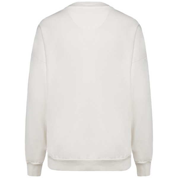 Sweatshirt oversize french terry unisexe fabrique au portugal dos Washed Ivory