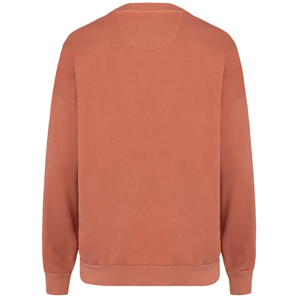 Sweatshirt oversize french terry unisexe fabrique au portugal dos Washed Pomelo