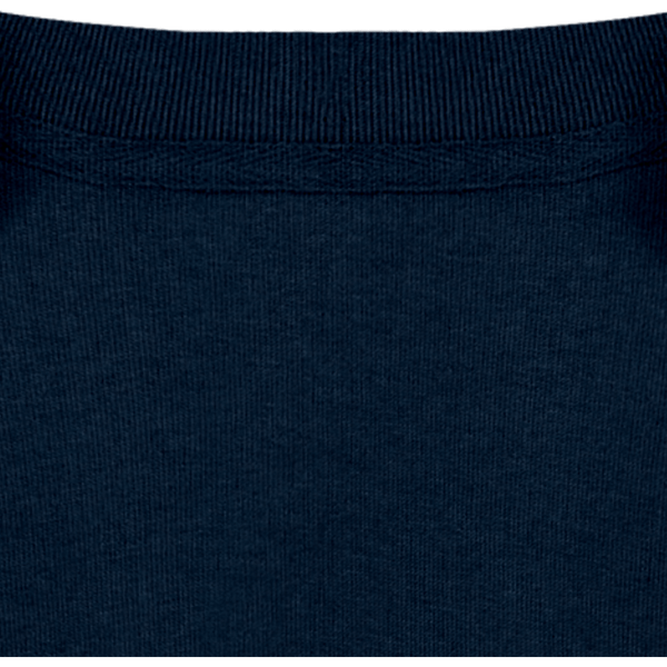 Sweatshirt oversize french terry unisexe fabrique au portugal col interieur Washed Navy Blue
