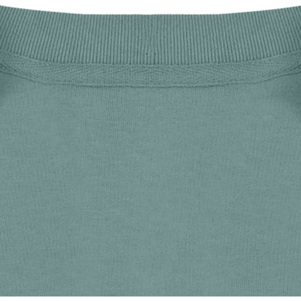 Sweatshirt oversize french terry unisexe fabrique au portugal col interieur Washed Jade Green