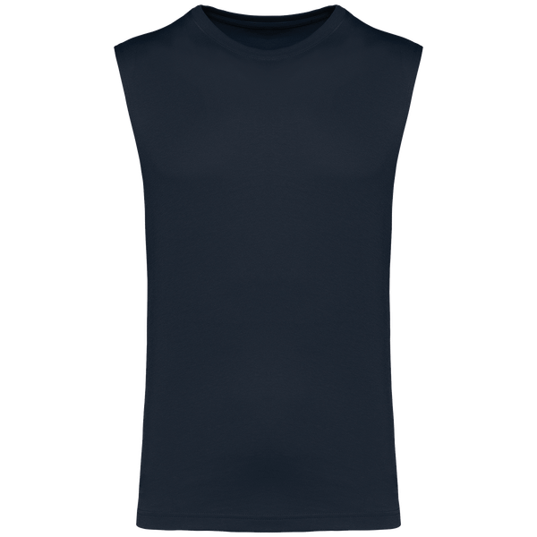 T shirt sans manches ecoresponsable homme plexus Navy