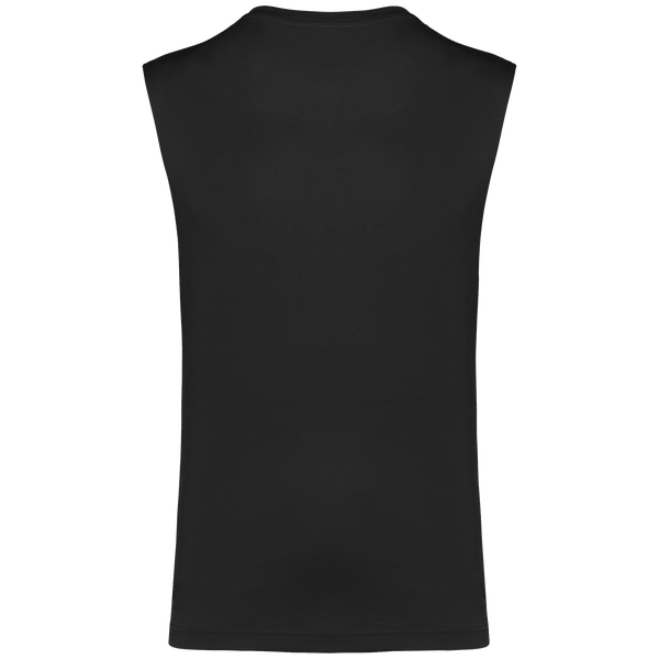 T shirt sans manches ecoresponsable homme dos Black