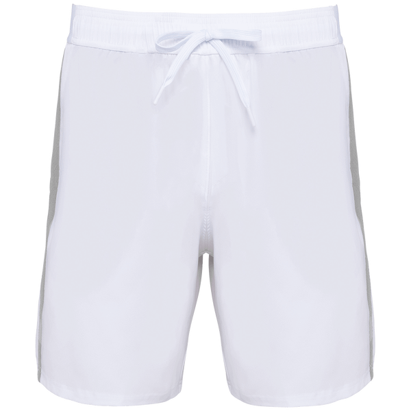 Short de padel bicolore homme plexus White / Fine Grey