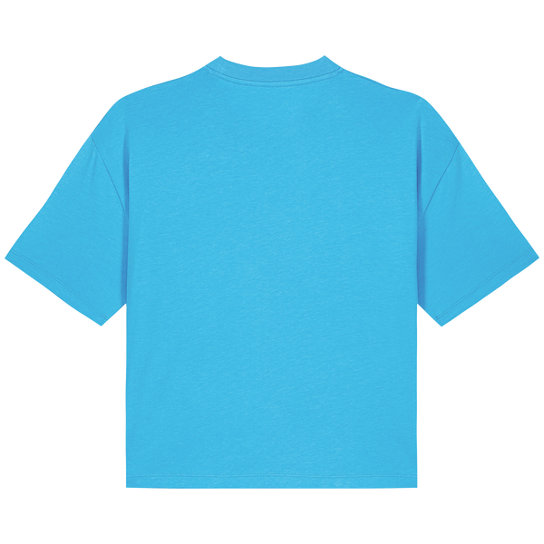 T shirt boxy femme stella nova dos Aqua Blue