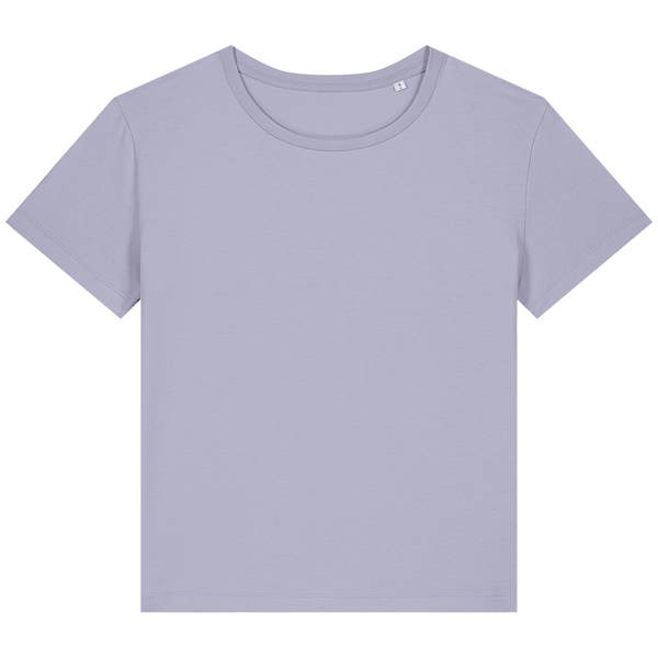 T shirt femme col rond mid light stella serena plexus Lavender