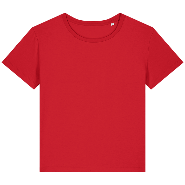 T shirt femme col rond mid light stella serena plexus Red