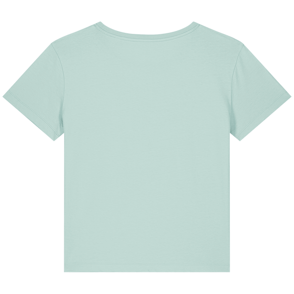 T shirt femme col rond mid light stella serena dos Caribbean Blue