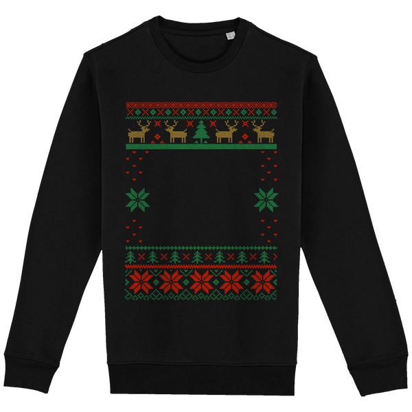Pull Moche De Noël Grand Format Renne Black