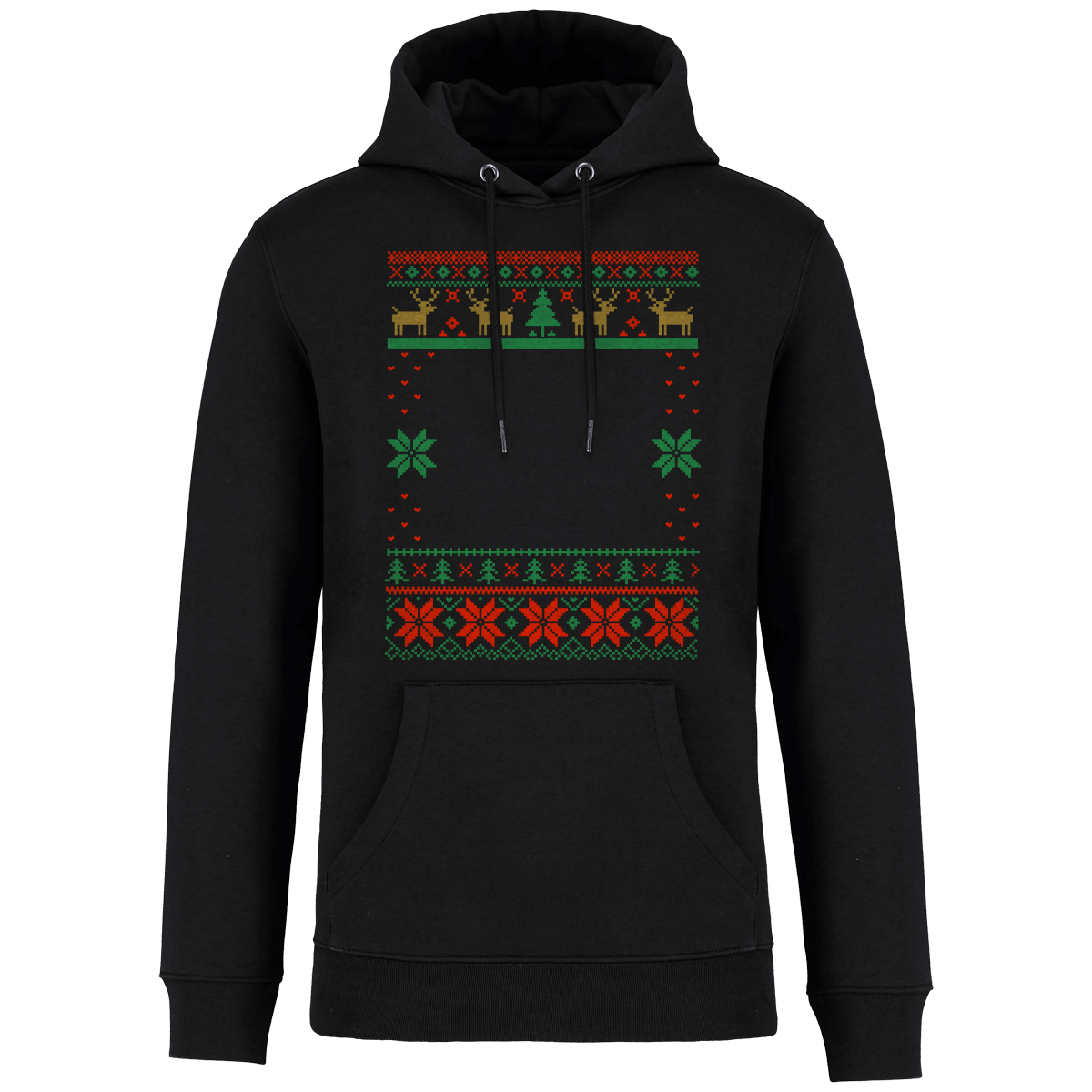 Sweat Moche De Noël Grand Format Renne Black