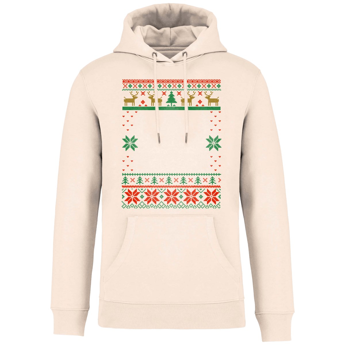 Sweat Moche De Noël Grand Format Renne Raw Natural