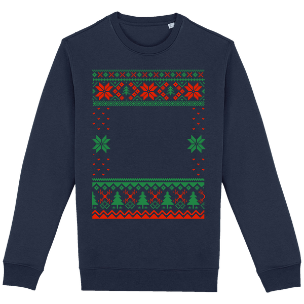 Pull Moche De Noël Grand Format Etoile Navy Blue