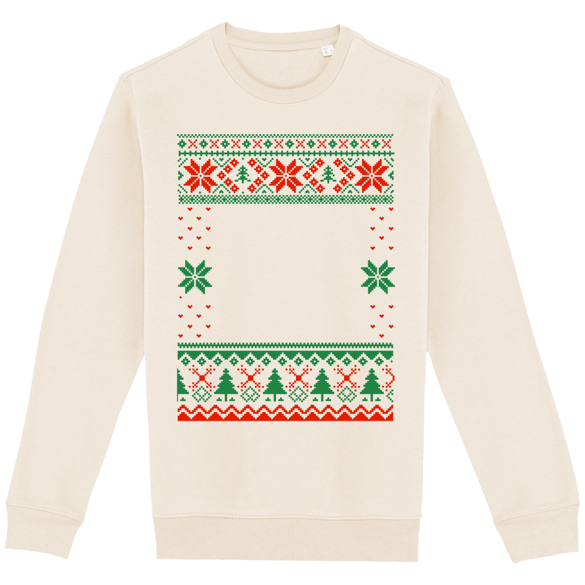 Pull moche de noel grand format etoile plexus Ivory